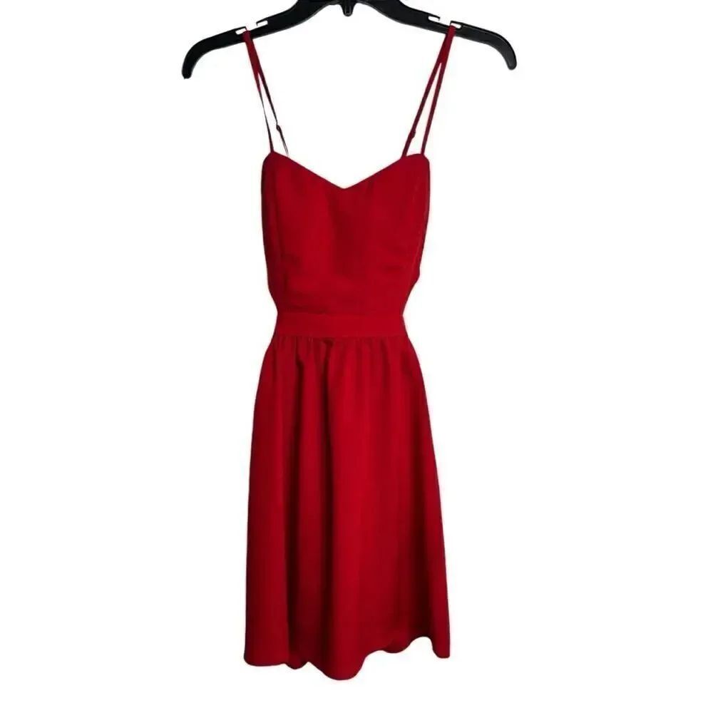 Wet Seal Vintage Cut Out Mini Dress Red Size XS